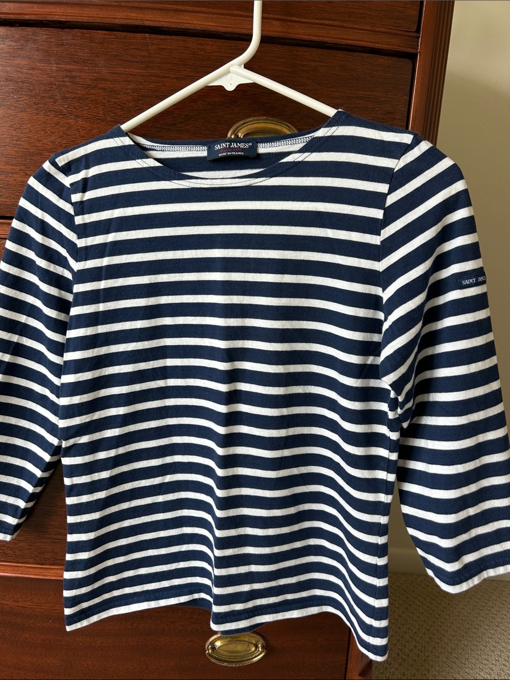 Saint James 3/4 Sleeve Striped Shirt